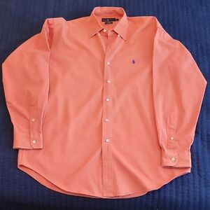 Ralph Lauren Men's Coral Button Down Shirt